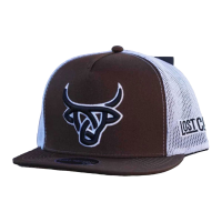 LOST CALF Charolais Brown/White Flat Cap (LCF00053)