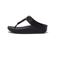 FITFLOP Women's Halo Bead-Circle Leather Toe-Post Sandals (HM8)