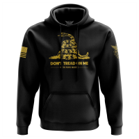 WE THE PEOPLE HOLSTERS Don't Tread On Me Gadsden Flag Black Hoodie (HOODX-K_0020-D-FL)