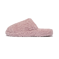 FITFLOP IQushion D-Luxe Dusky Pink Padded Teddy Slipper Mules (IB4-535)