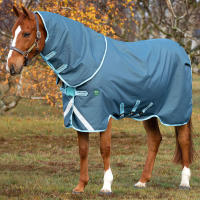 HORSEWARE IRELAND AmEco 1200D Plus 250g Dark Blue/SkyBlue & Dark Blue Turnout Blanket (AAROK3-CDAC)