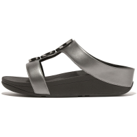 FITFLOP Women's Halo Bead-Circle Metallic H-Bar Slides (HJ2)