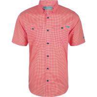 DRAKE Mens Frat Gingham Check Button-Down SS Shirt (DS2265)