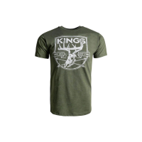 KINGS CAMO Men's Beam Buck Heather Military Green Tee (KSW463-HMG)