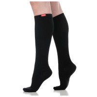 VIM&VIGR Solid Moisture-Wick Nylon 15-20 mmHg Black Compression Socks (V1M-005A-0051)