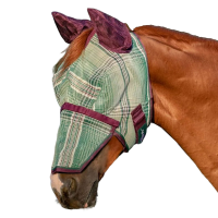 KENSINGTON PROTECTIVE PRODUCTS 73% UV Blocking Deluxe Fly Mask w/ Removable Nose, Soft Mesh Ears & Forelock Opening (KFM421)