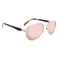 OPTIC NERVE Women's Lacuna Shiny Gold/Smoke/Gold Mirror Lens Polarized Sunglasses (21939)