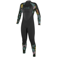 O'NEILL Girl's Epic 4/3mm Back Zip Black/Baylen/Black Full Wetsuit (4216G-GD2)