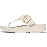 FITFLOP Women's Lulu Resin-Buckle Leather Toe-Post Sandals (JE9)