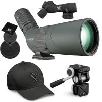 VORTEX Razor HD 13-39x56 Angled Spotting Scope w/ Pro Car Window Mount & Men's Flexfit Cap
