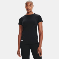 UNDER ARMOUR Women's Tactical Tech Black Short Sleeve Shirt (1343357-001)