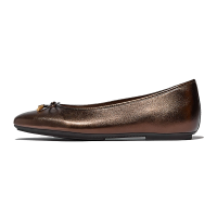 FITFLOP Delicato Bow Soft Metallic-Leather Ballet Flats (IH2)