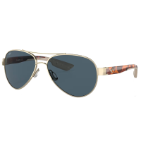 COSTA DEL MAR Women's Loreto Rose Gold With Tortoise Temples/Gray Polarized Sunglasses (06S4006-40060456)