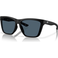 COSTA DEL MAR Women's Panga II Matte Black/Gray 580P Polarized Sunglasses (06S9122-91220757)