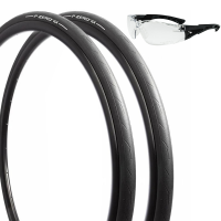 PIRELLI P Zero Race TLR 26-622 Black Road Bike 2 Tires + GRITR Glasses (4149500x2+GRIT-SSG-BLACK-bundle)