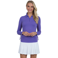IBKUL Women's Solid Adjustable Length Long Sleeve Polo (48000)