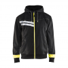 BLAKLADER Mens 4958 Visibility Zip Black/Yellow Hi-Viz Sweatshirt (495825269933)