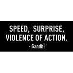 Speed&comma; Surprise&comma; Violence of Action Sticker