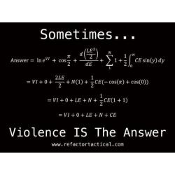 Violence is the Answer Sticker