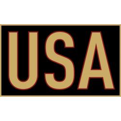 Gold & Black USA Sticker