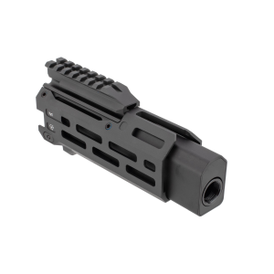 Strike Industries CEVOHG6BK Strike 6 MLok Black Aluminum with Faux Suppressor for CZ Scorpion EVO 7.72 Barrel Length