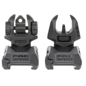 Meprolight FRBS Backup Sight Set - Front/Rear Flip-Up Sights with Orange/Green Illumination for Enhanced Targeting - 403220