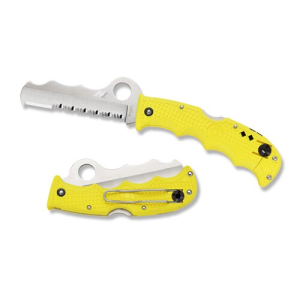 Spyderco Assist Salt Lightweight Folding Knife Sheepsfoot Yellow - Durable, Lightweight and Reliable Handle - C79PSYL