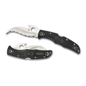 Spyderco Matriarch 2 Lightweight Folding Knife Hawkbill Black - Durable, Lightweight and Reliable Handle - C12SBK2W
