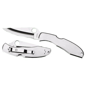Spyderco C10S Endura II  3.75 VG-10 Stainless Steel Clip Point Stainless Handle Folding