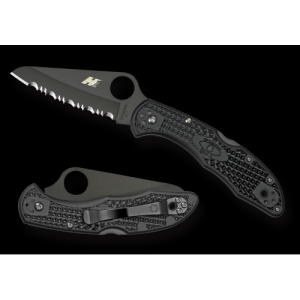 Spyderco Salt 2 Folding Knife - 3 Plain Black Sheepsfoot Blade