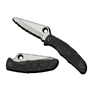 Spyderco Pacific Salt Folding Knife - 3.78 Plain Drop Point Blade