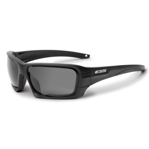 ESS Rollbar Glasses - Black with Clear/Smoke Gray Lenses with Silver Logo