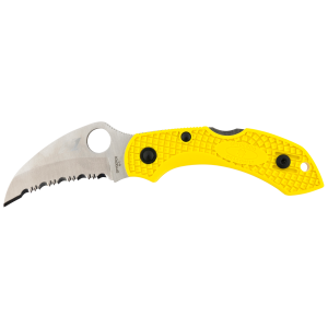 Spyderco Dragonfly 2 Salt 2.30" Folding Knife  - Hawkbill Serrated - FRN Yellow