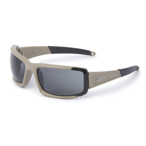 ESS CDI Max Glasses - Terrain Tan Clear/Smoke Gray Lenses