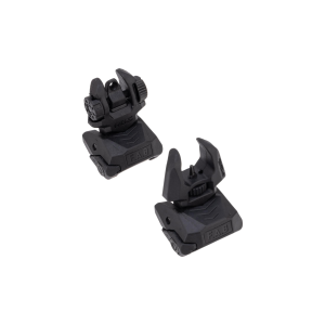 FAB Defense FXFRBS Front/Rear Flip Up Sights  AR-15, M4, M16 Black Folding Black