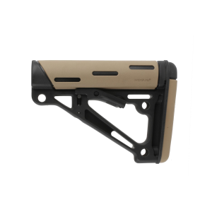 AR-15/M-16 OverMolded Collapsible Buttstock - Fits Mil-Spec Buffer Tube - Flat Dark Earth Rubber