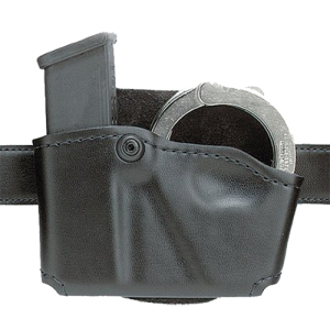 Safariland 573 Open Top Magazine and Hand Cuff Pouch, Plain Black - 573-83-21