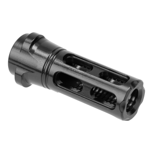 Breek Arms BRK4320 Sentinel Caged Flash Hider Black Nitride Steel 1/2x28 Threads 223 Cal/5.56mm Compatible w/ Breek-LOK 3QD