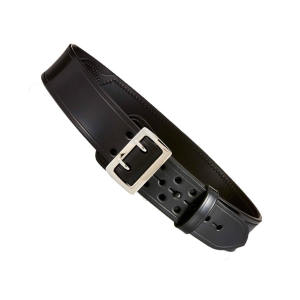 Aker Leather Sam Browne Half-Lined Duty Belt - Black Plain - Aker Leather