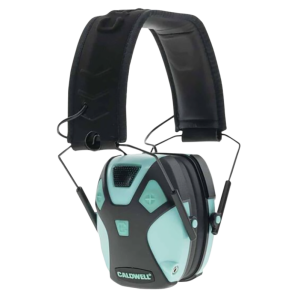 Caldwell E-Max Pro Earmuff 23 dB in Black/Aqua Blue - Eye-Catching Hearing Protection - 1101672