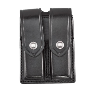 Aker Leather 510 9mm .40 S&W Double Magazine Pouch - Plain Black - Aker Leather