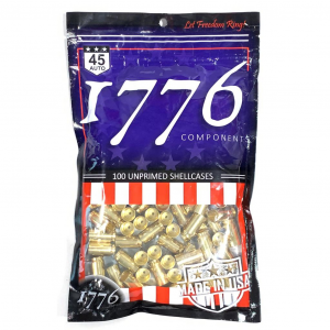 1776 USA Unprimed Brass 45 ACP 100 pc. on sale now for $27.59 1776 USA Unprimed Brass 45 ACP 100 pc.