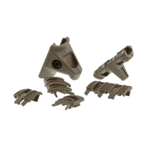Ar-15 Direct Thread Xtm Handstop Kit Polymer - Xtm Picatinny Handstop Kit For Ar-15 Fde