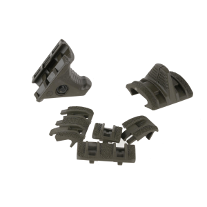 Ar-15 Direct Thread Xtm Handstop Kit Polymer - Xtm Picatinny Handstop Kit For Ar-15 O.D. Green