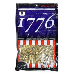 1776 USA Unprimed Brass 9mm 100 pc. on sale now for $18.39 1776 USA Unprimed Brass 9mm 100 pc.