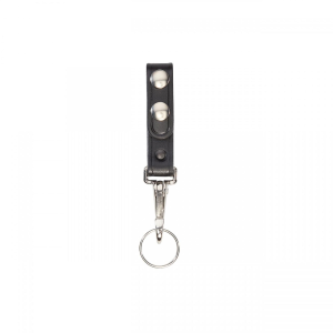 Aker Leather Key Ring Strap - Black Plain - Aker Leather