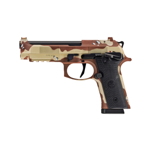 Beretta 92XI Combat 9mm, 4.7" Barrel, 18+1, Chocolate Chip Camo, Rail, Ambi - Beretta USA