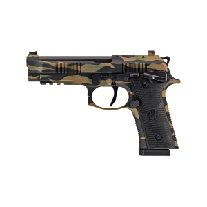 Beretta 92XI Combat 9mm, 4.7" Barrel, 15+1, Tiger Stripe Camo, Rail, Ambi - Beretta USA
