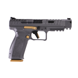 Canik Sfx Rival 9mm 18+1 Pistol W/Gold Accent - Sfx Rival 9mm Luger 5'''' Bbl (2)18rd Mags Rival Grey