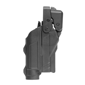 Rapid Force By Alien Gear Level 3 Duty Holster - Mid Ride Belt Slide - Glock 19/19X/19 MOS/23 (Gen 1-4)/44/45/45 MOS, Glock 17/17 MOS/22 (Gen 1-4)/47/47 MOS - Matte Black - Right Hand - Large Light - With Axon